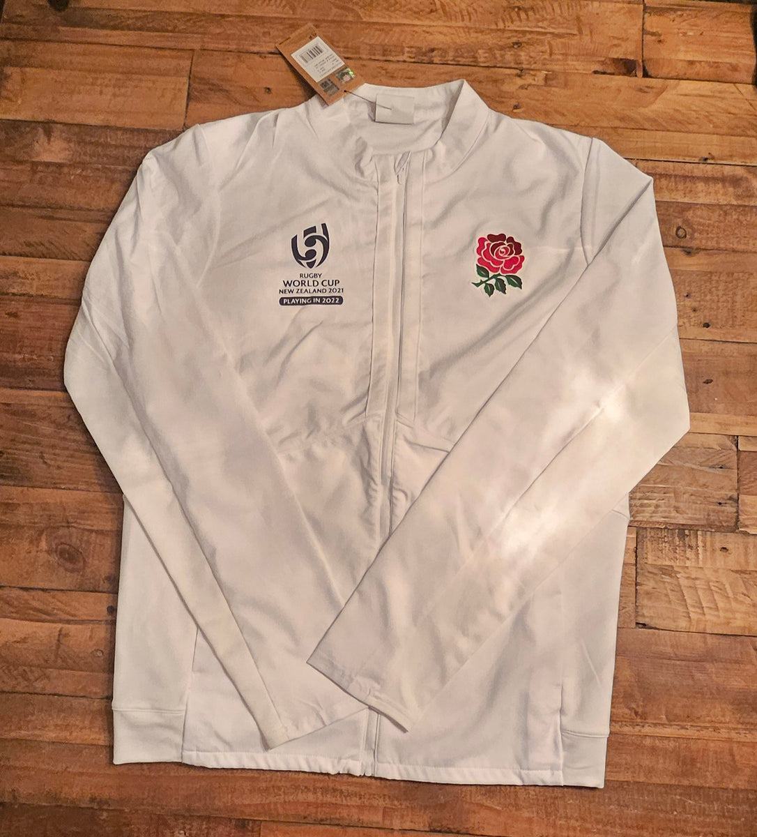 England rugby white and gold anthem jacket best sale