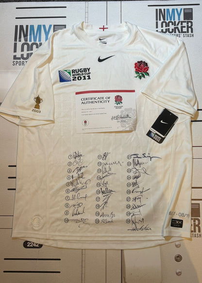 England Rugby - 2011 World Cup Squad Signed Shirt [White]