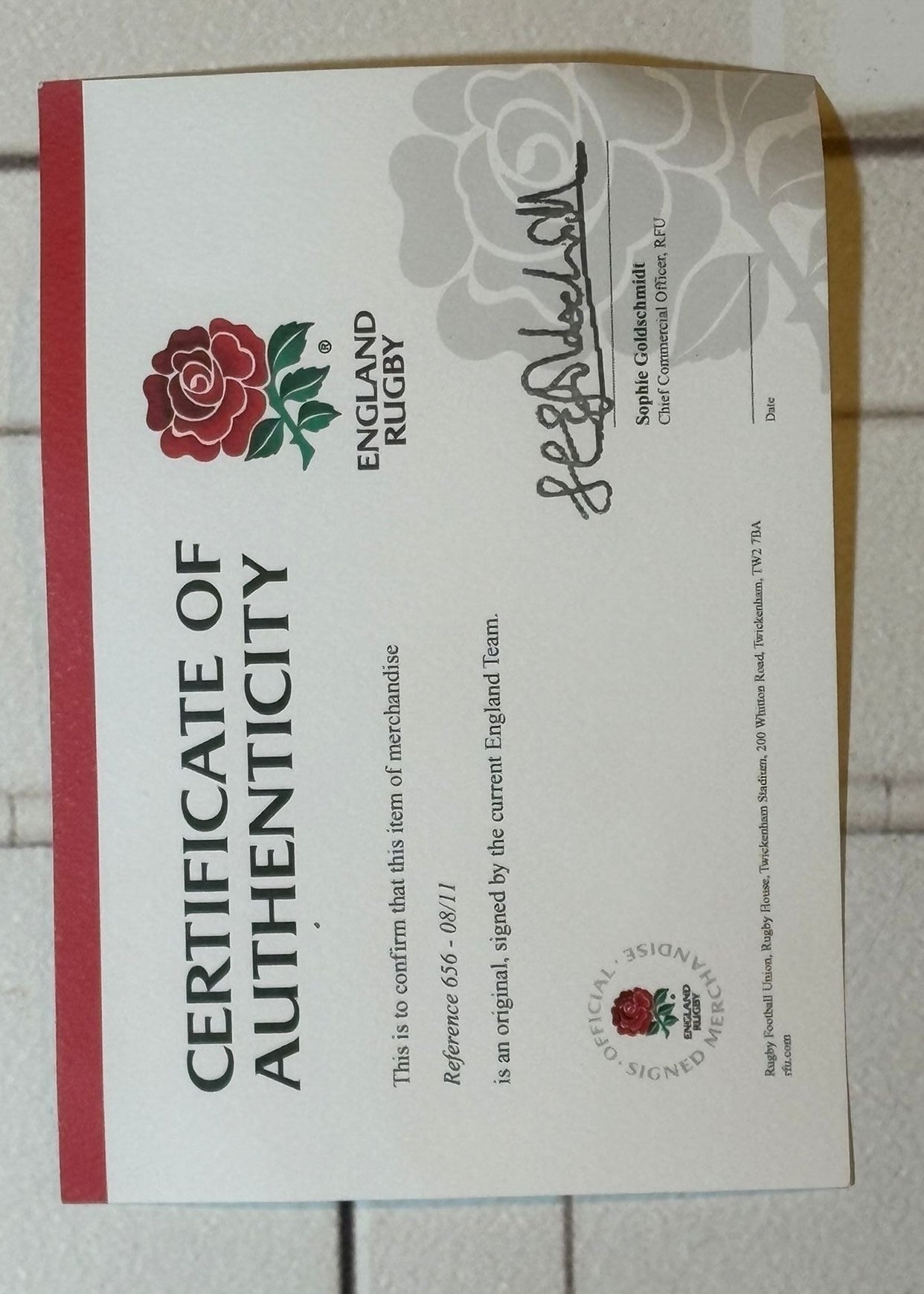 England Rugby - 2011 World Cup Squad Signed Shirt [White]