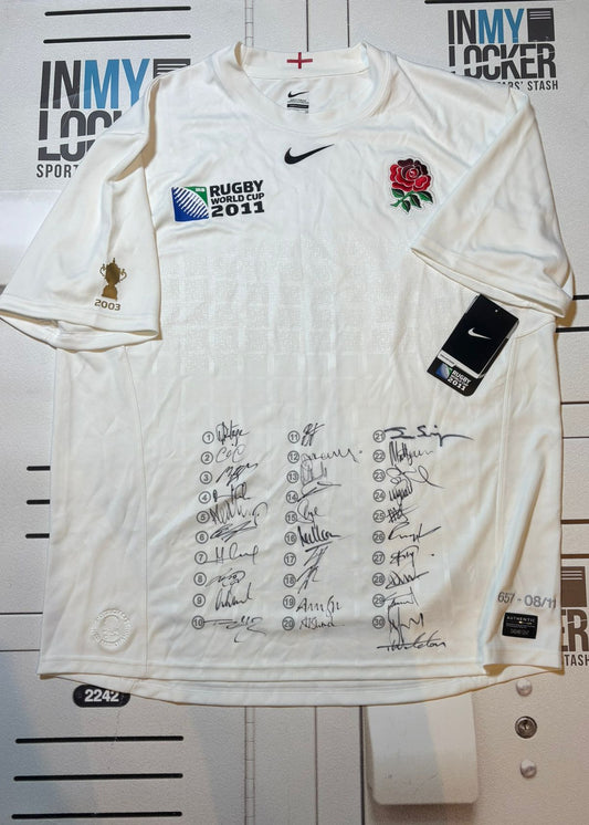 England Rugby - 2011 World Cup Squad Signed Shirt [White]