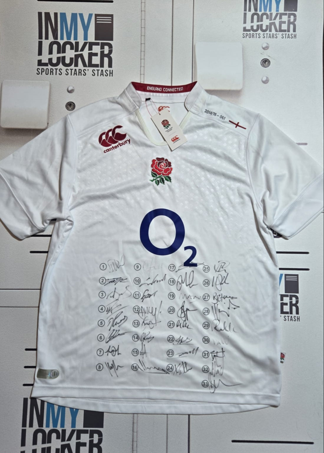 England Rugby - 2014/15 Squad Signed Shirt (061) [White]