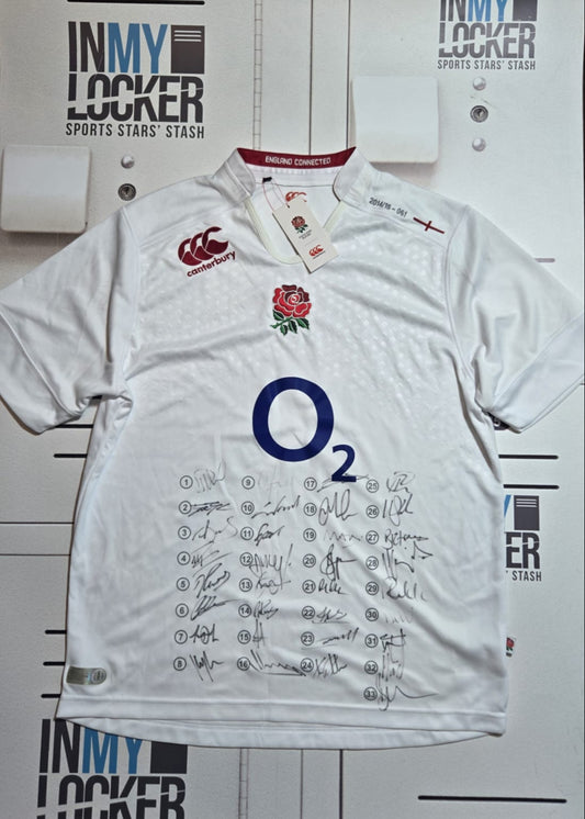 England Rugby - 2014/15 Squad Signed Shirt (061) [White]