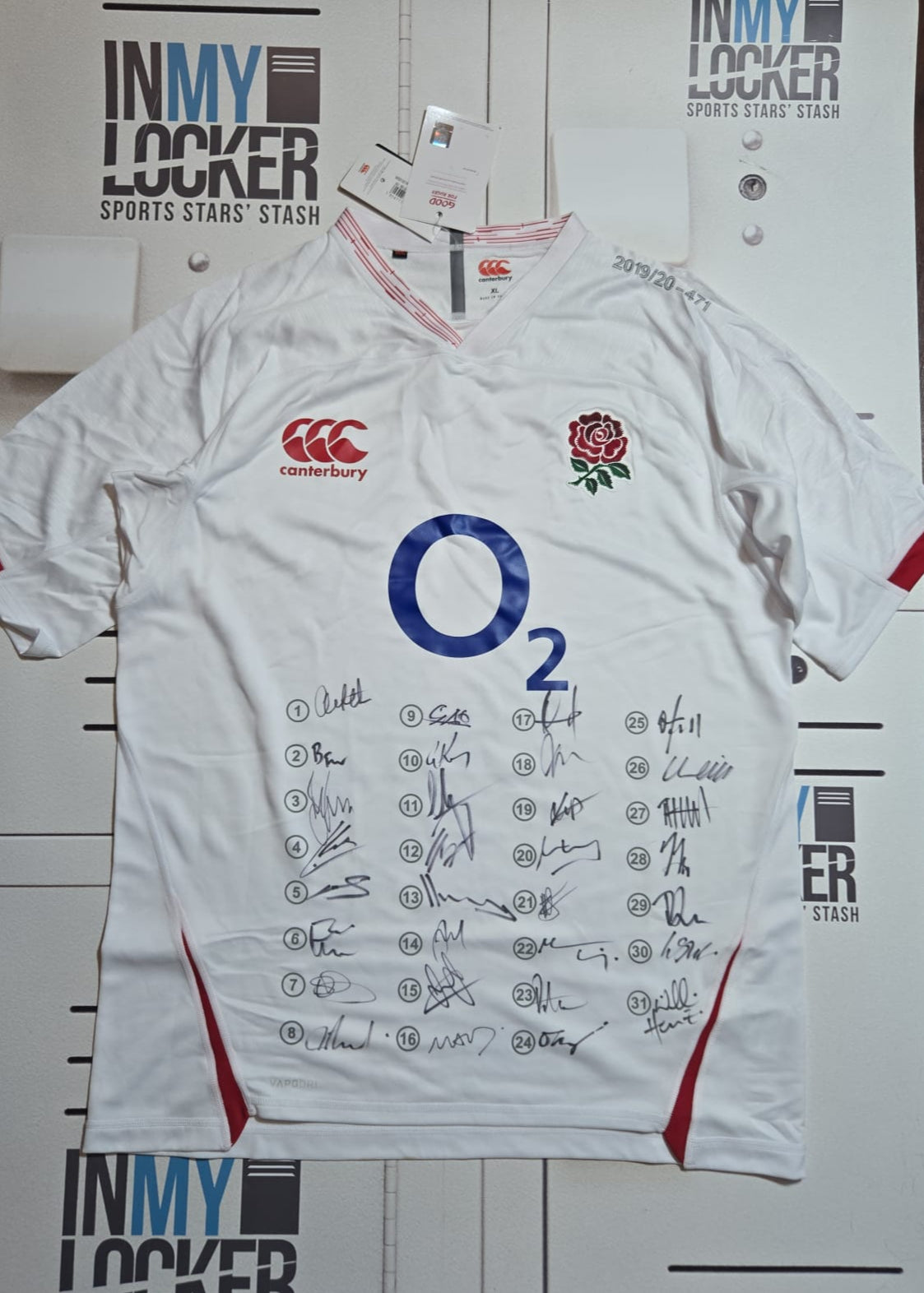 England Rugby - 2019/20 Squad Signed Shirt (471) [White]