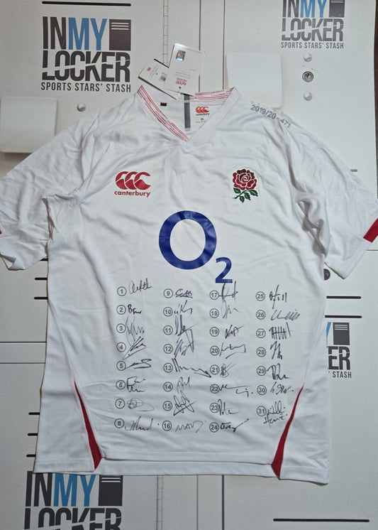 England Rugby - 2019/20 Squad Signed Shirt (471) [White]