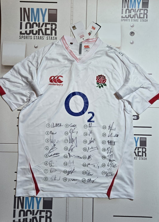 England Rugby - 2019/20 Squad Signed Shirt (473) [White]
