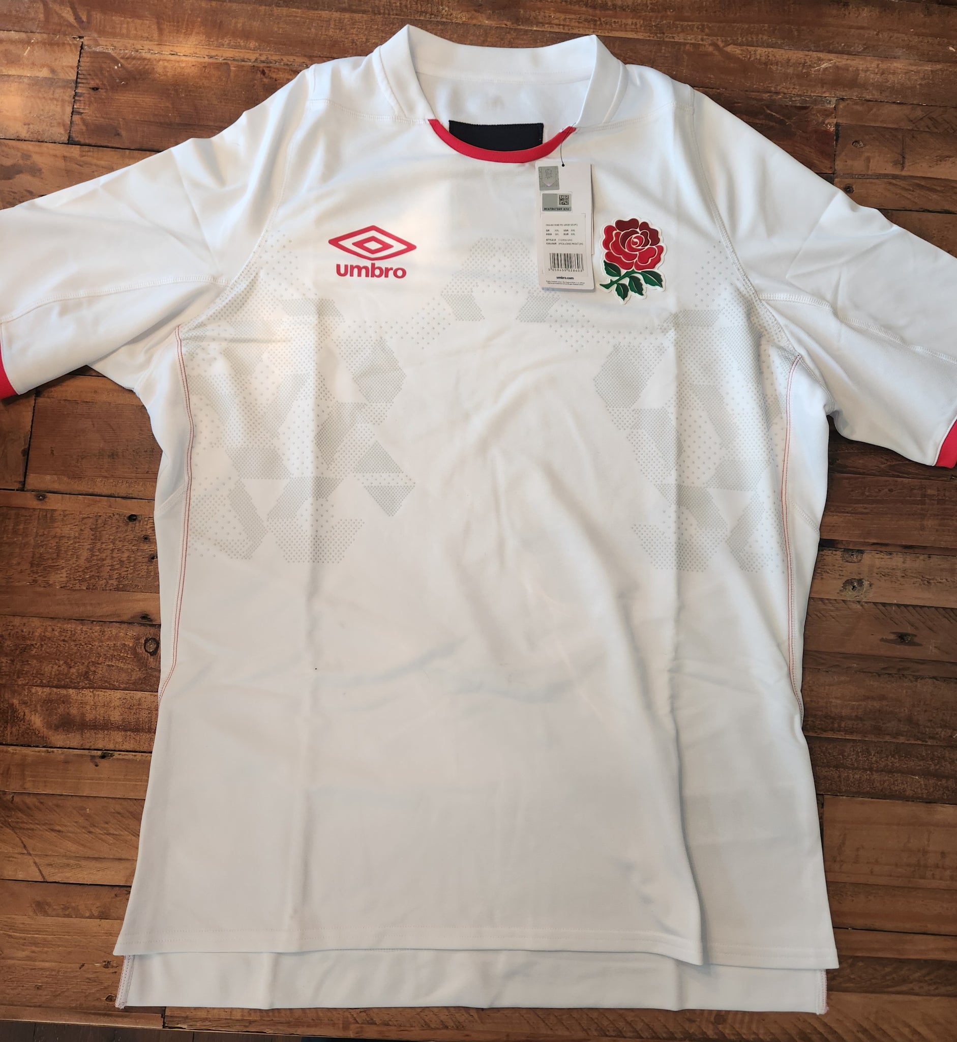 England Rugby - Home Pro Match Shirt [White & Red]