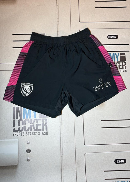 Alex Matthews - Initialled Gloucester Rugby Training Shorts [Black]