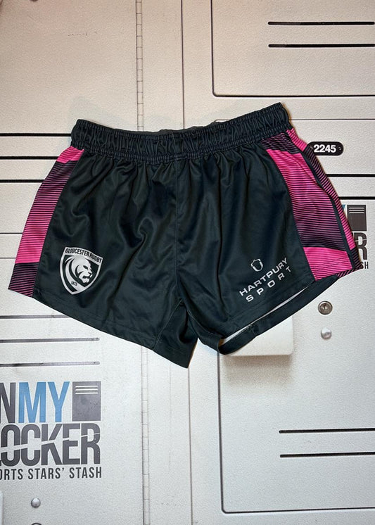 Alex Matthews - Initialled Gloucester Rugby Match Shorts [Black]