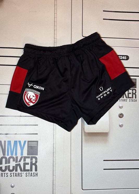 Alex Matthews - Initialled Gloucester Rugby Match Shorts [Black]