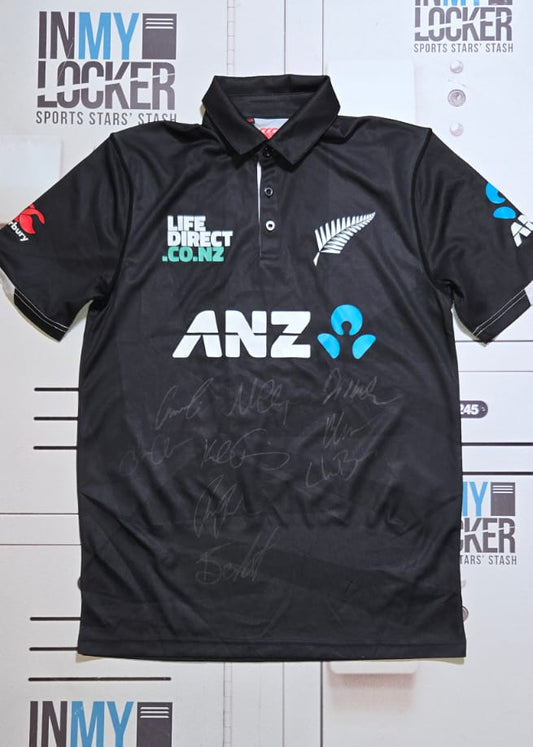 Signed Replica Black Caps New Zealand T20 Shirt [Black]