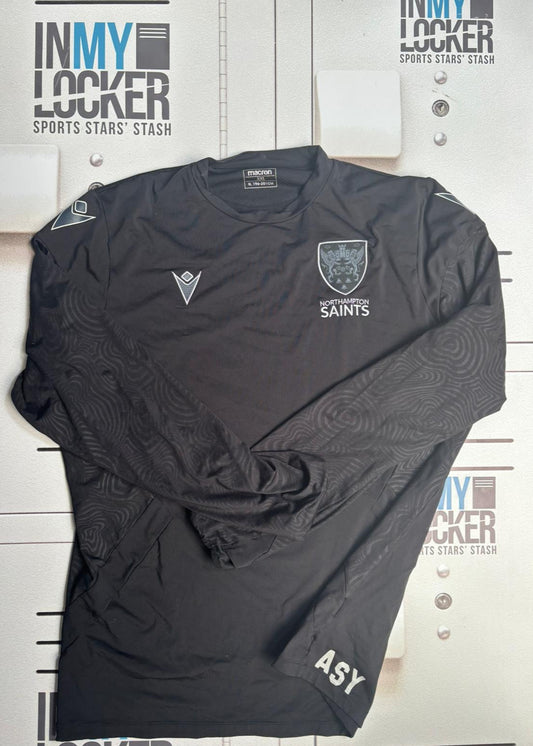 Angus Scott-Young - Northampton Saints Initialled Long-Sleeve Training Top [Black]