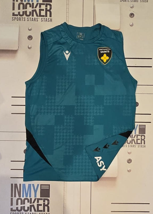 Angus Scott-Young - Northampton Saints 25/26 Season Initialled Macron Gym Vest [Green]