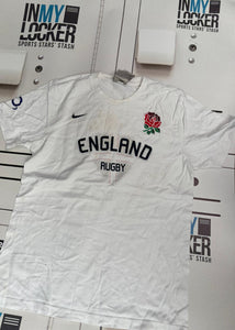 Anthony Watson - England Rugby Casual Shield Pattern T-shirt [White]