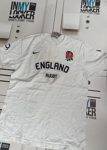 Anthony Watson - England Rugby Casual Shield Pattern T-shirt [White]