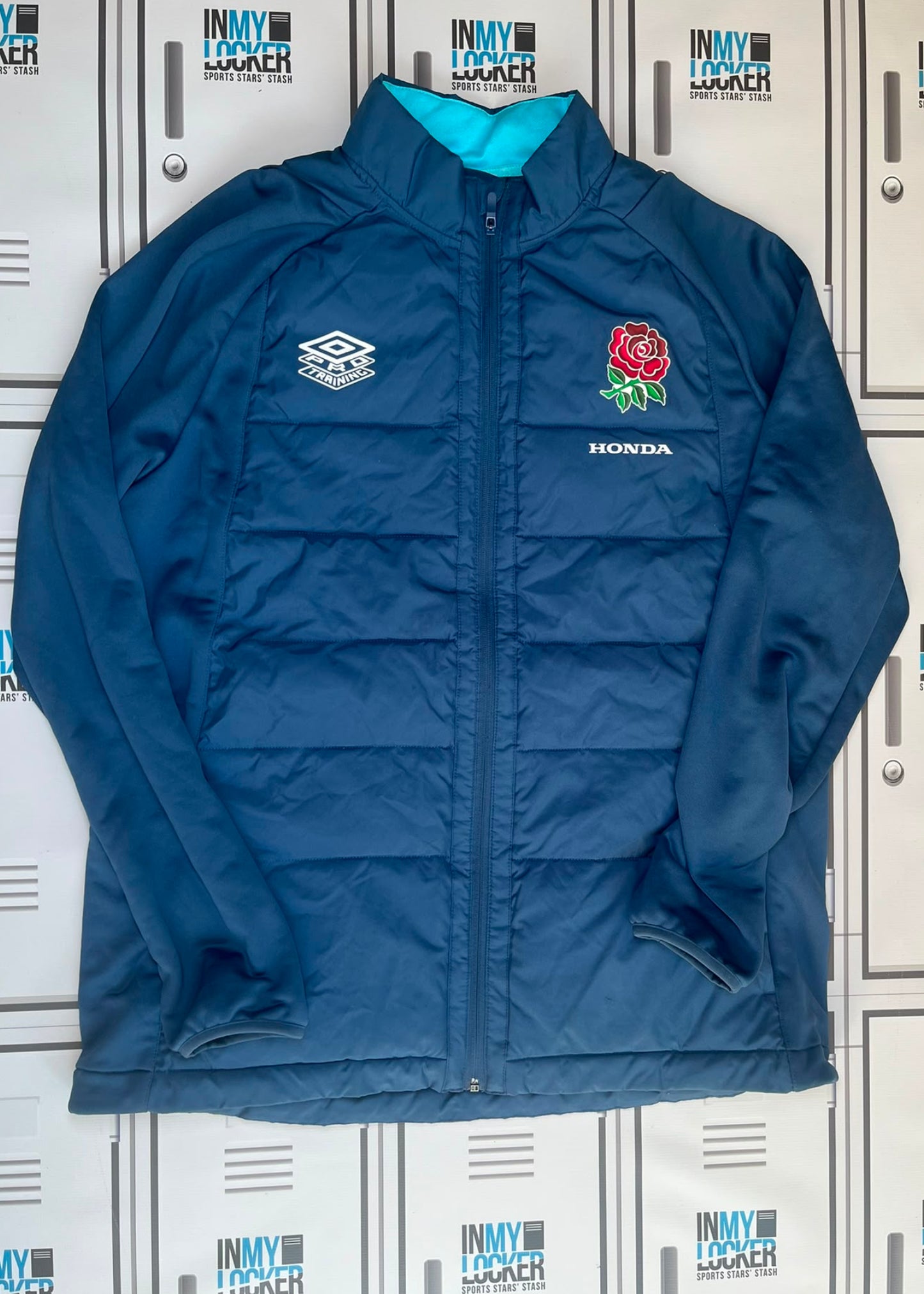 Afo Fasogbon - England Rugby Umbro Pro Long Sleeve Gillet [Blue]