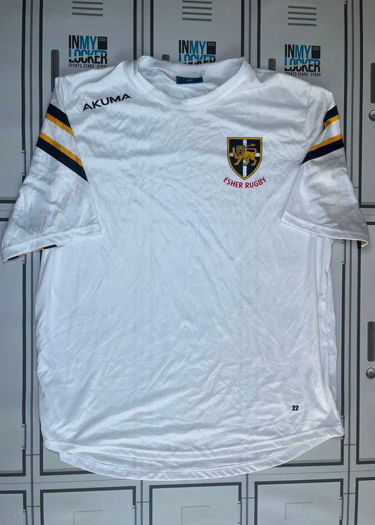 Afo Fasogbon - Esher Rugby Akuma Gym T-Shirt Numbered 22 [White]