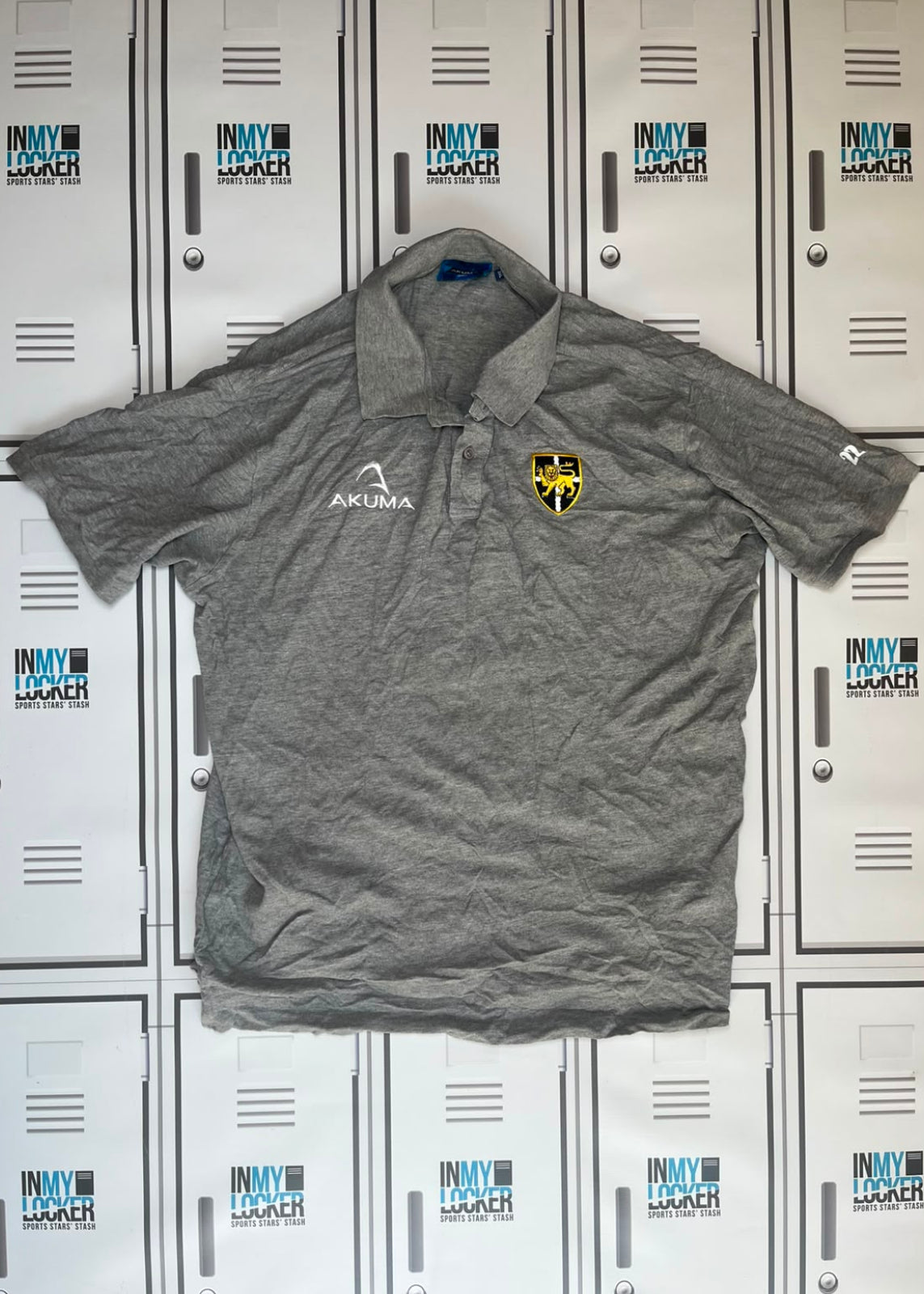 Afo Fasogbon - Esher Rugby Akuma Polo Shirt Numbered 22 [Grey]