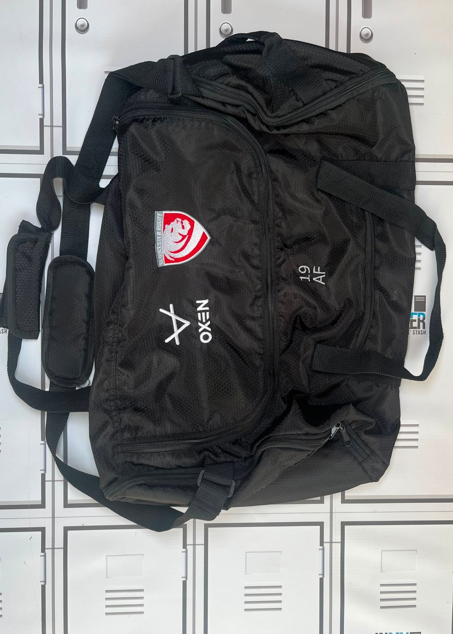 Afo Fasogbon - Gloucester Rugby Oxen Medium Holdall Initialled AF and Numbered 19 [Black]