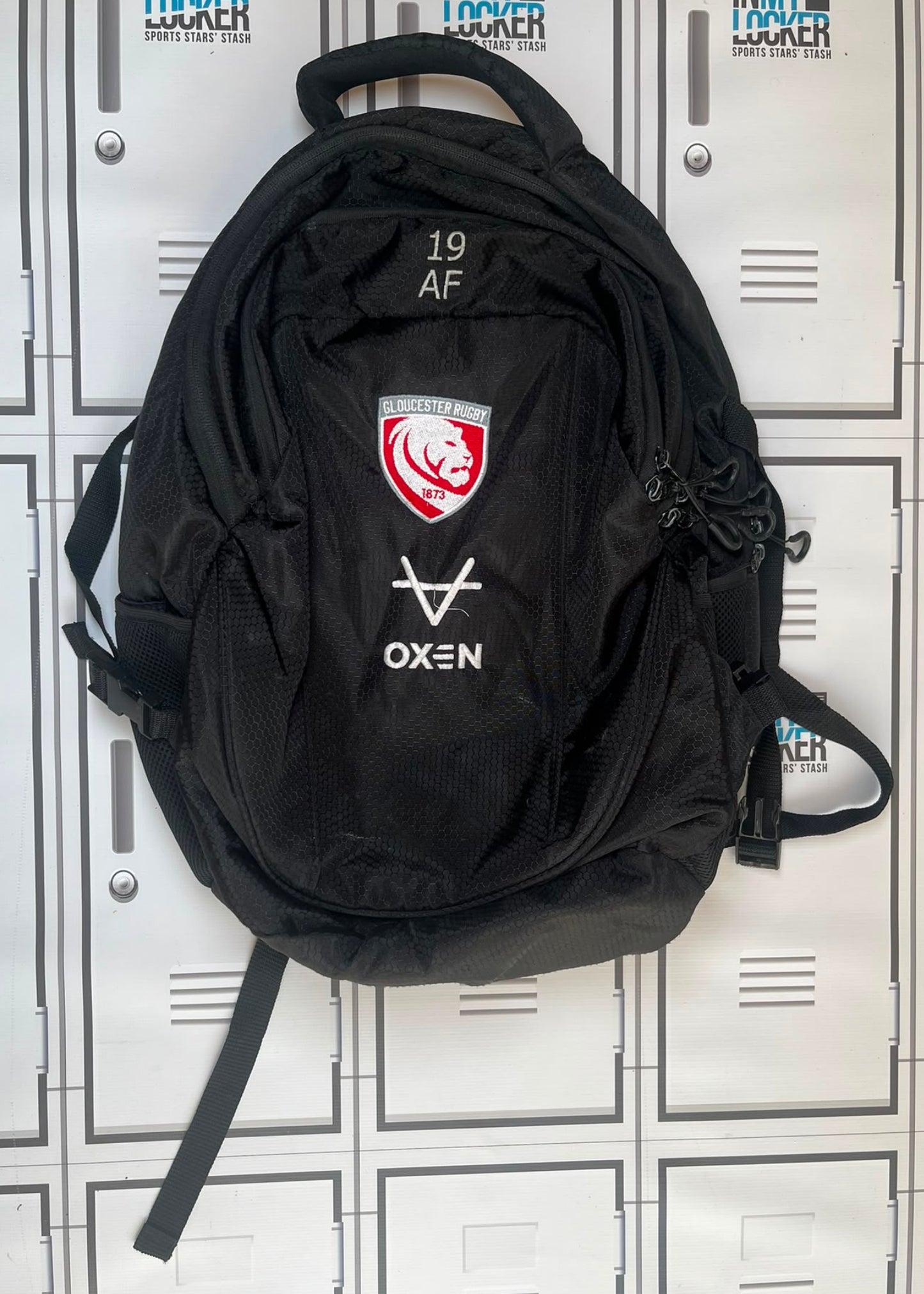 Afo Fasogbon - Gloucester Rugby Oxen Rucksack Initialled AF and Numbered 19 [Black]