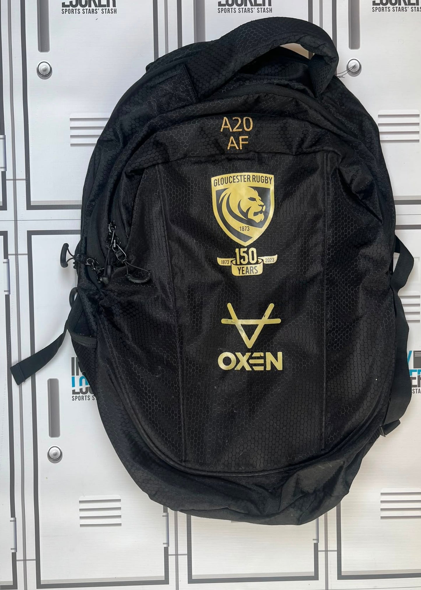 Afo Fasogbon - Gloucester Rugby Oxen Rucksack Initialled AF and Numbered A20 [Black]