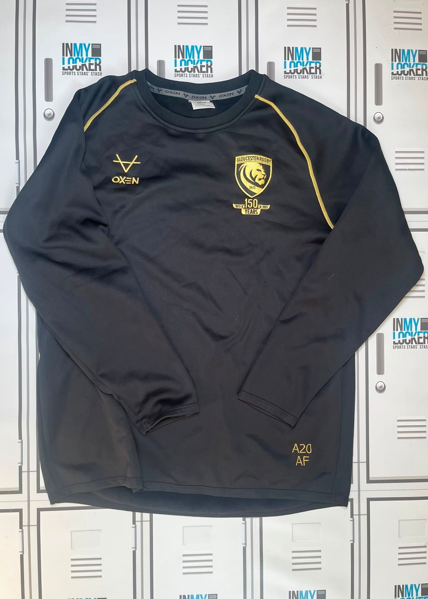 Afo Fasogbon - Gloucester Rugby Oxen Training Fleece Initialled AF and Numbered A20 [Black]