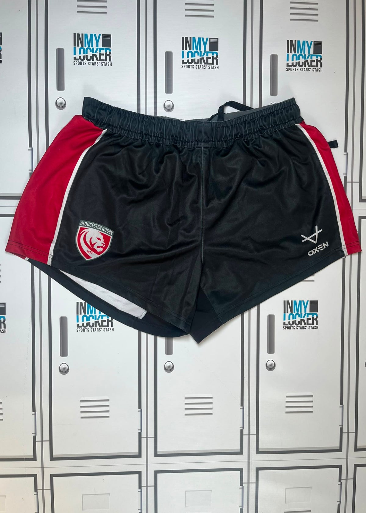 Afo Fasogbon - Gloucester Rugby Oxen Training Shorts Initialled AF and Numbered 19 [Black]