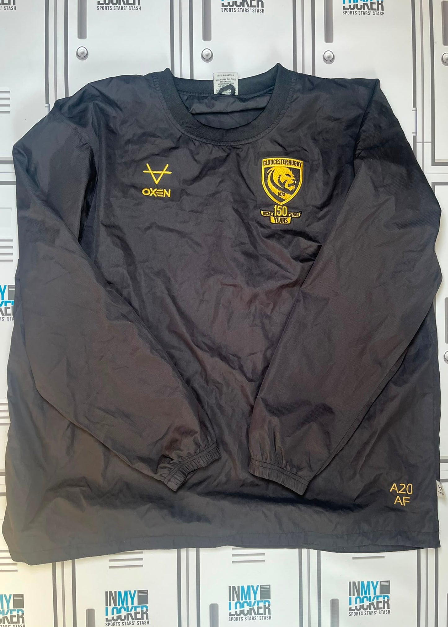 Afo Fasogbon - Gloucester Rugby Oxen Waterproof Contact Drill Top Initialled AF and Numbered A20 [Black]