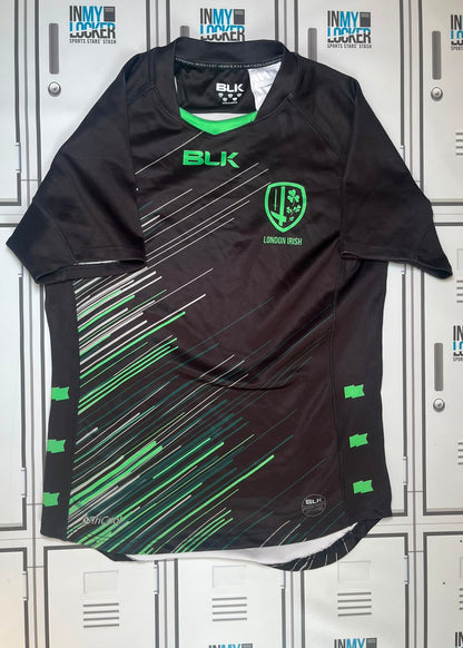 Afo Fasogbon - London Irish BLK Training Shirt Initialled AF [Black and Green]