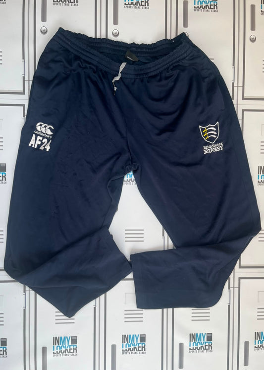 Afo Fasogbon - Middlesex Rugby Canterbury Training Trousers Initialled AF and Numbered 24 [Navy]
