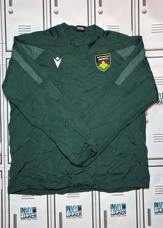 Angus Scott-Young - Northampton Saints Waterproof Training Top Initialled ASY [Green]