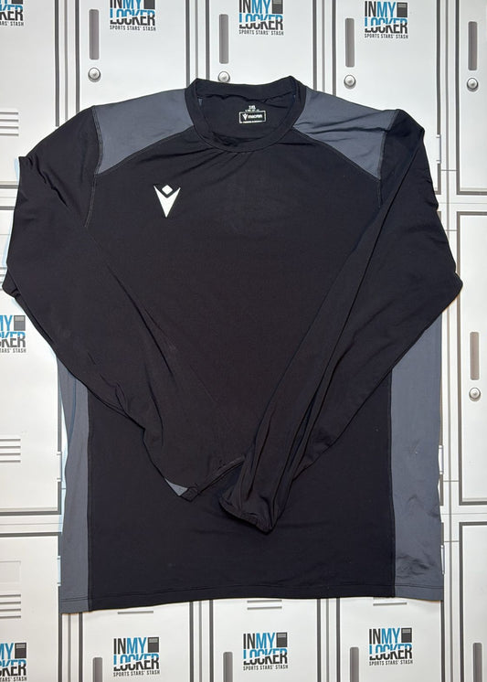 Angus Scott Young - Macron Long Sleeve Training Top [Black and Grey]