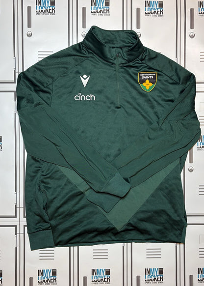 Angus Scott Young - Northampton Saints 1/4 Zip Training Top Initialled ASY [Green]