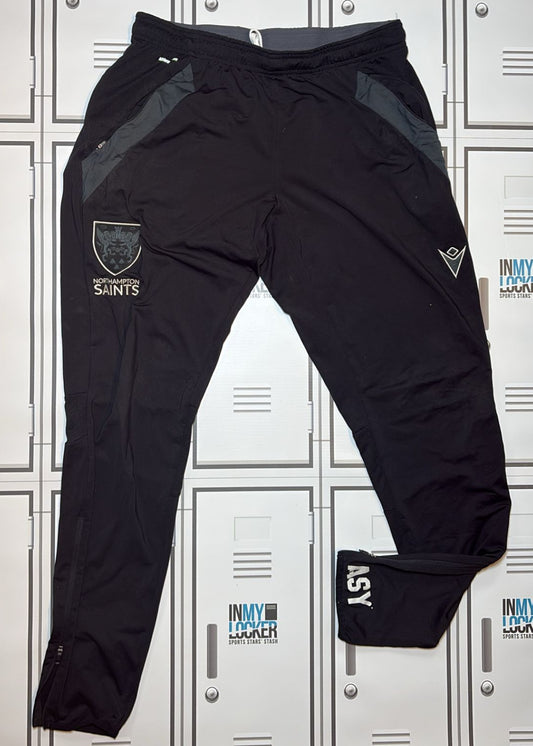 Angus Scott Young - Northampton Saints Gym Joggers Initialled ASY [Black]