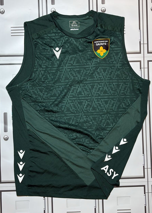 Angus Scott Young - Northampton Saints Gym Vest Initialled ASY [Green]
