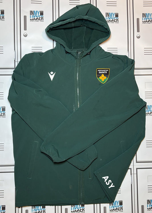 Angus Scott Young - Northampton Saints Hooded Jacket Initalled ASY [Green]