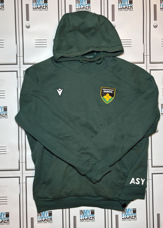 Angus Scott Young - Northampton Saints Hoodie Initialled ASY [Green]