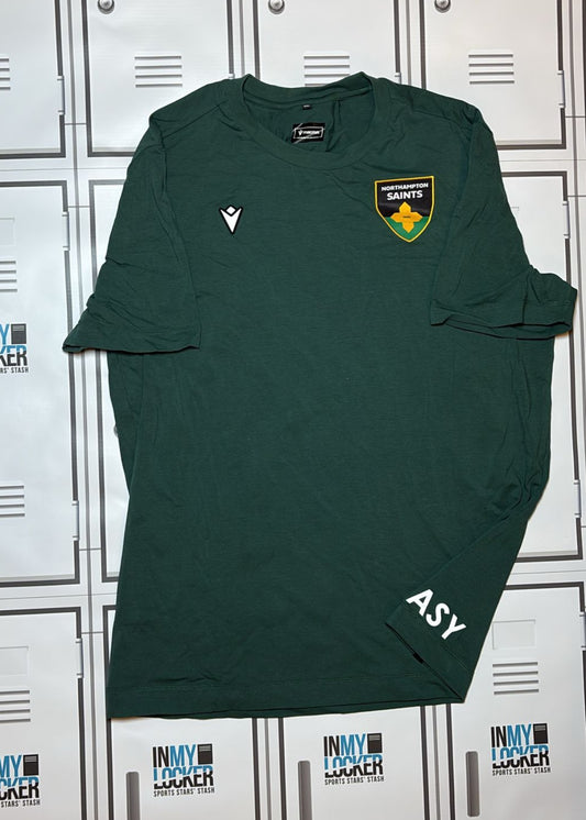 Angus Scott Young - Northampton Saints  Leisure T-Shirt Initialled ASY [Green]
