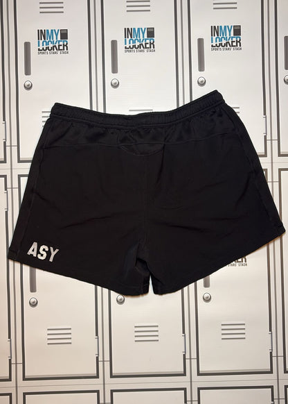 Angus Scott Young - Northampton Saints Macron Training Shorts Initialled ASY [Black]
