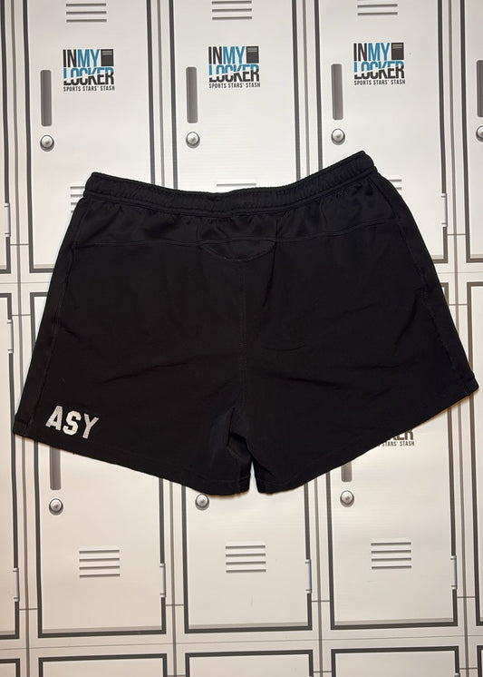 Angus Scott Young - Northampton Saints Macron Training Shorts Initialled ASY [Black]