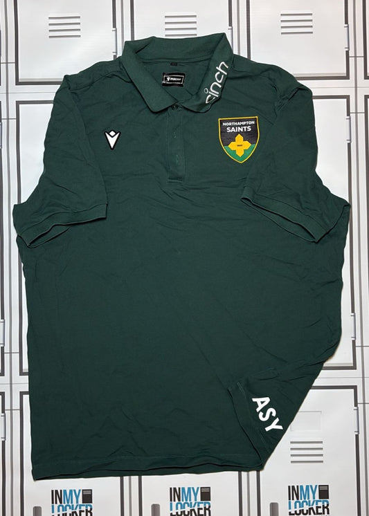 Angus Scott Young - Northampton Saints Polo Shirt Initialled ASY [Green]