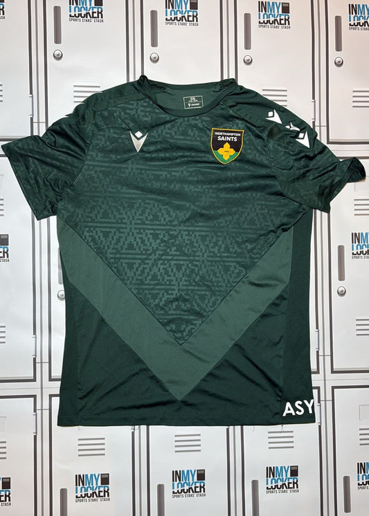 Angus Scott Young - Northampton Saints Training Top Initialled ASY [Green]