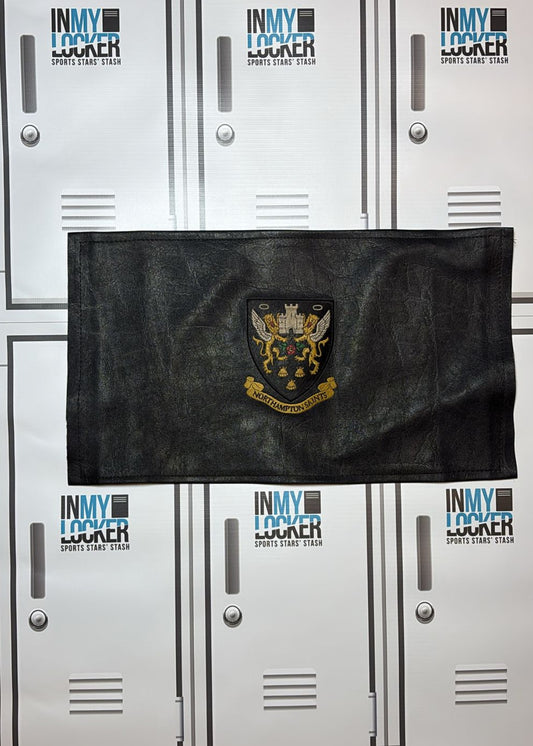 Angus Scott Young - Northampton Saints Velcro Club Badge on Faux Leather [Black]
