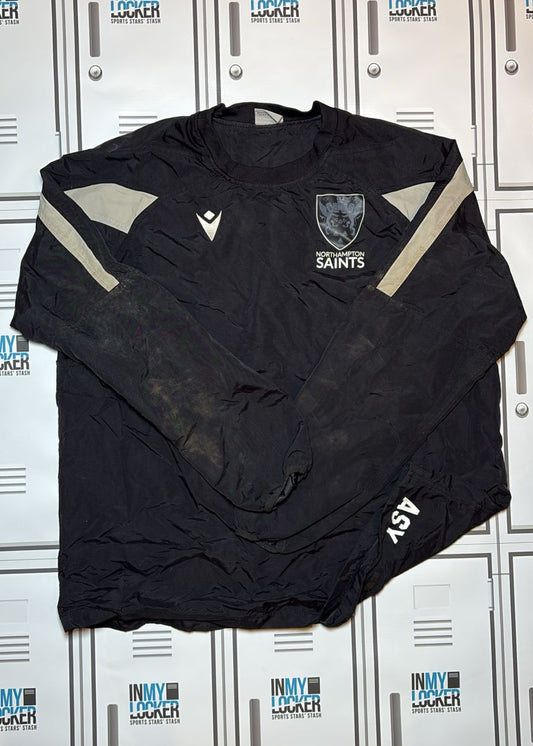 Angus Scott Young - Northampton Saints Waterproof Training Top Initalled ASY[Black]
