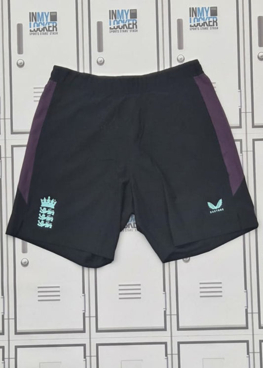 Asa Tribe - England Cricket Castore Gym Shorts [Black and Purple]