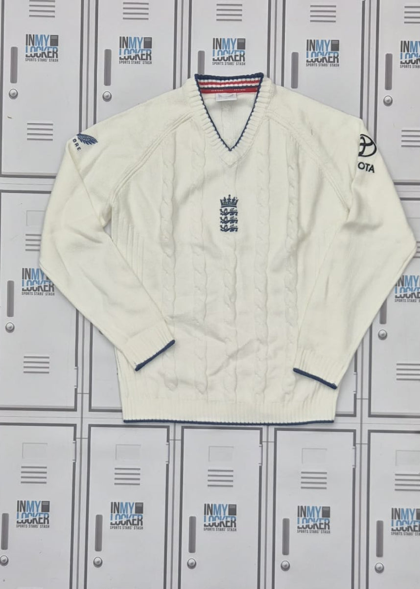 Asa Tribe - England Cricket Castore Knitted Playing Jumper [White]