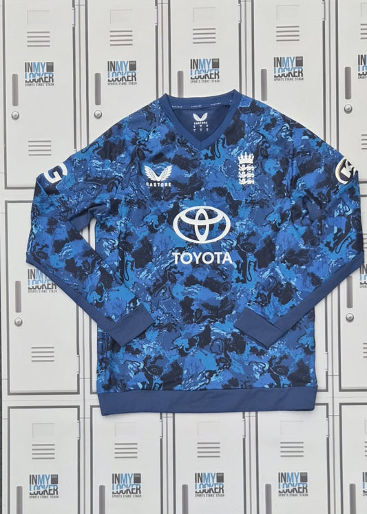 Asa Tribe - England Cricket Castore Playing Jumper Named Tribe and Numbered 46 [Blue]