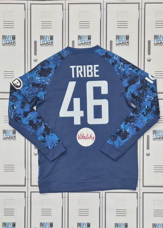 Asa Tribe - England Cricket Castore Playing Jumper Named Tribe and Numbered 46 [Blue]
