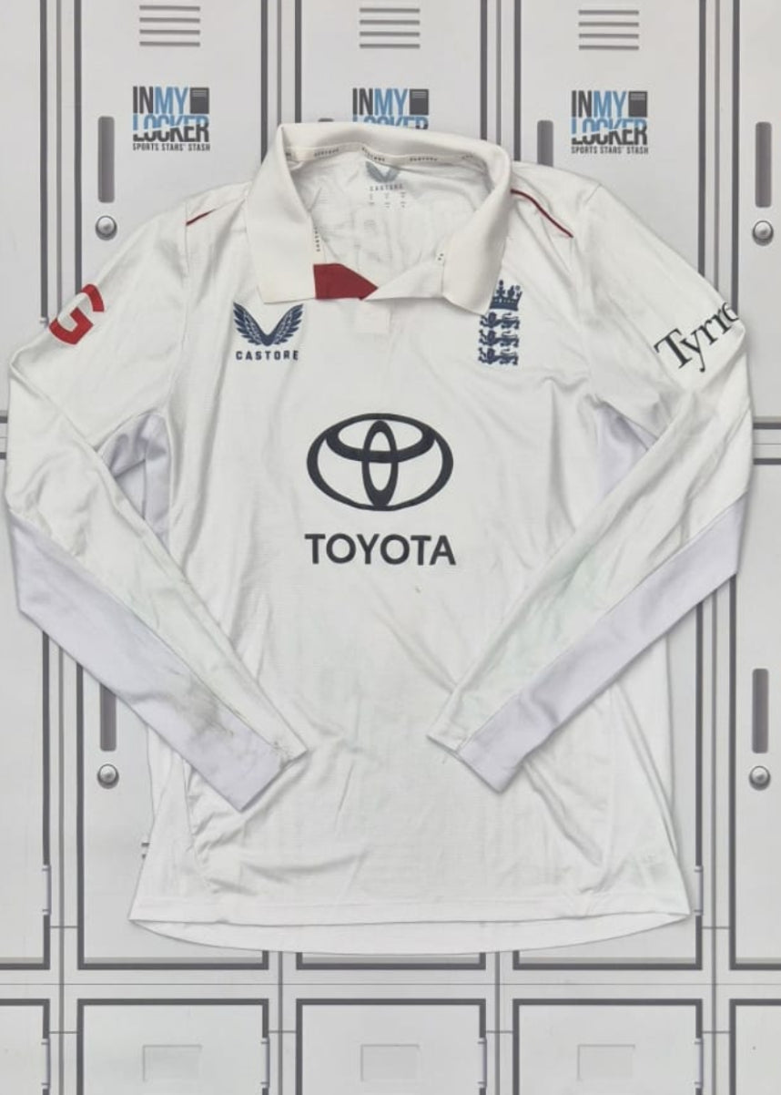 Asa Tribe - England Cricket Castore Playing Shirt Named Tribe and Numbered 46 [White]