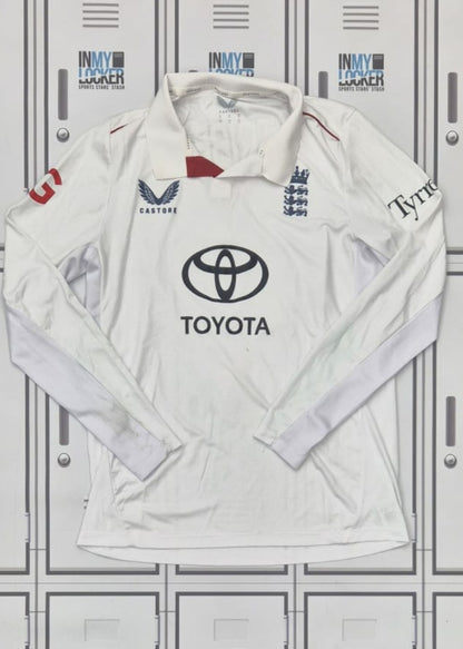 Asa Tribe - England Cricket Castore Playing Shirt Named Tribe and Numbered 46 [White]