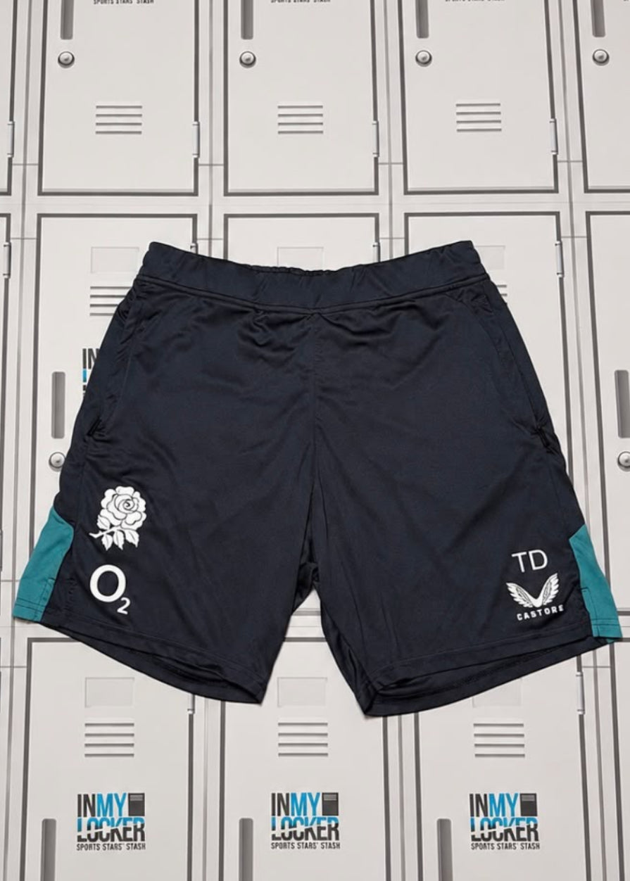 Theo Dan - England Rugby Castore Gym Shorts Initialled TD [Navy]